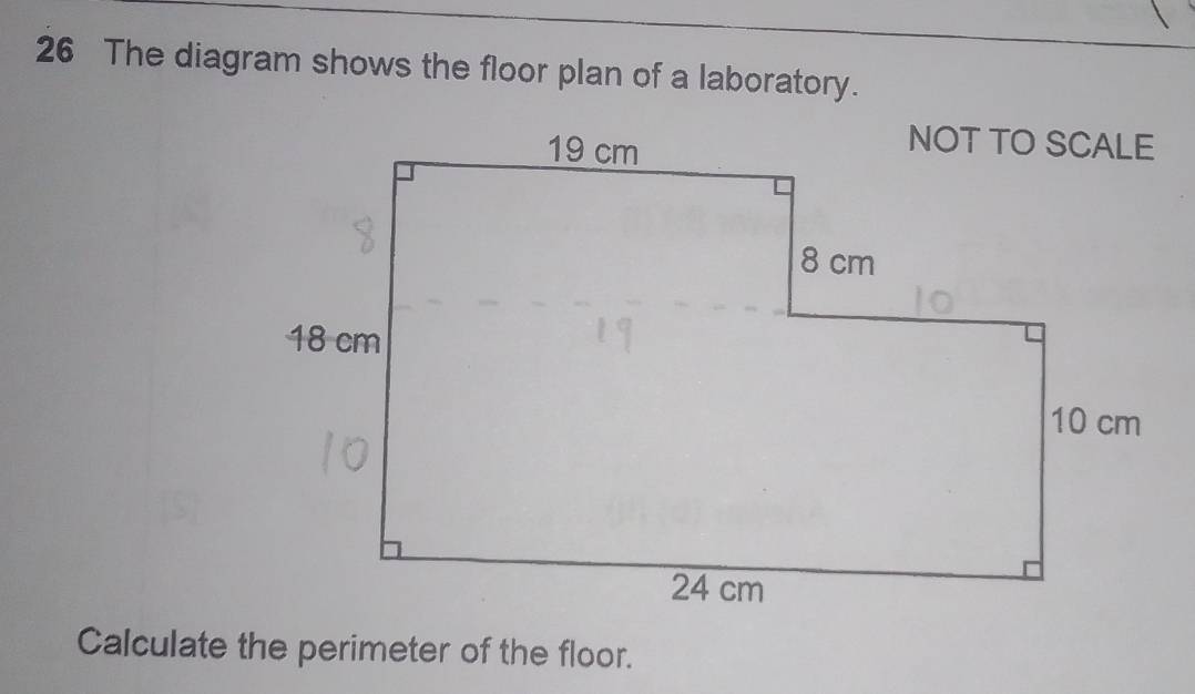 Solved: The diagram shows the floor plan of a laboratory. Calculate the ...
