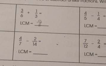 ike fractions. Wri