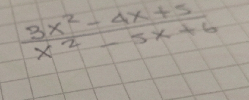  (3x^2-4x+5)/x^2-5x+6 