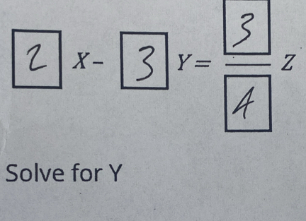 X-
D
Solve for Y