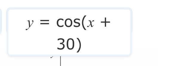 y=cos (x+
30)