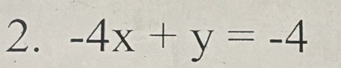 -4x+y=-4