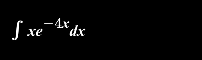 ∈t xe^(-4x)dx