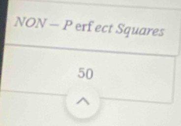 NON-P erfect Squares
50