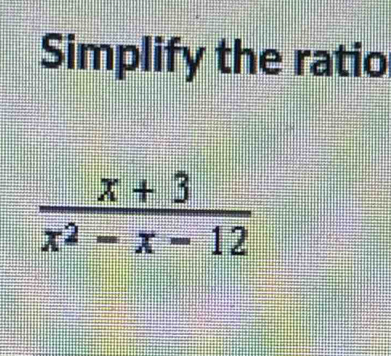 Simplify the ratio