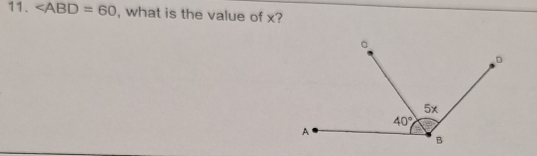 , what is the value of x?