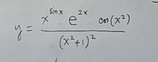 y=frac x^(5m)e^(2x)cos (x^2)(x^2+1)^2