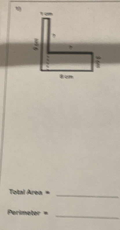 Total Area =_
Perimeter= _