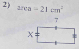 area=21cm^2