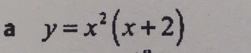 a y=x^2(x+2)