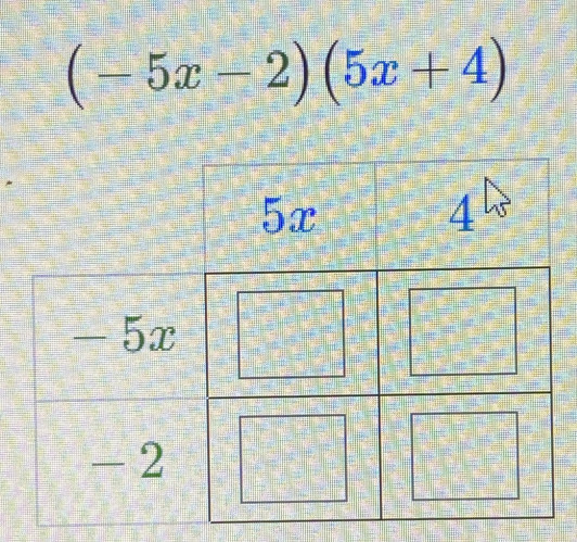 (-5x-2)(5x+4)