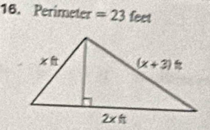 Perimeter =23 feet