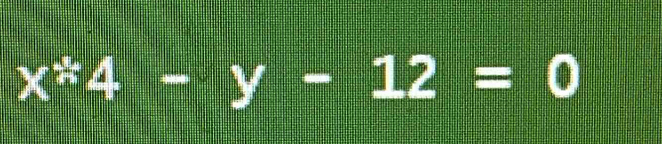 x^(/)4-y-12=0