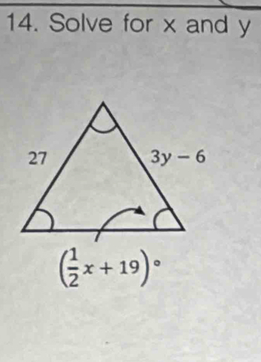 Solve for x and y