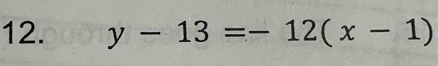 y-13=-12(x-1)