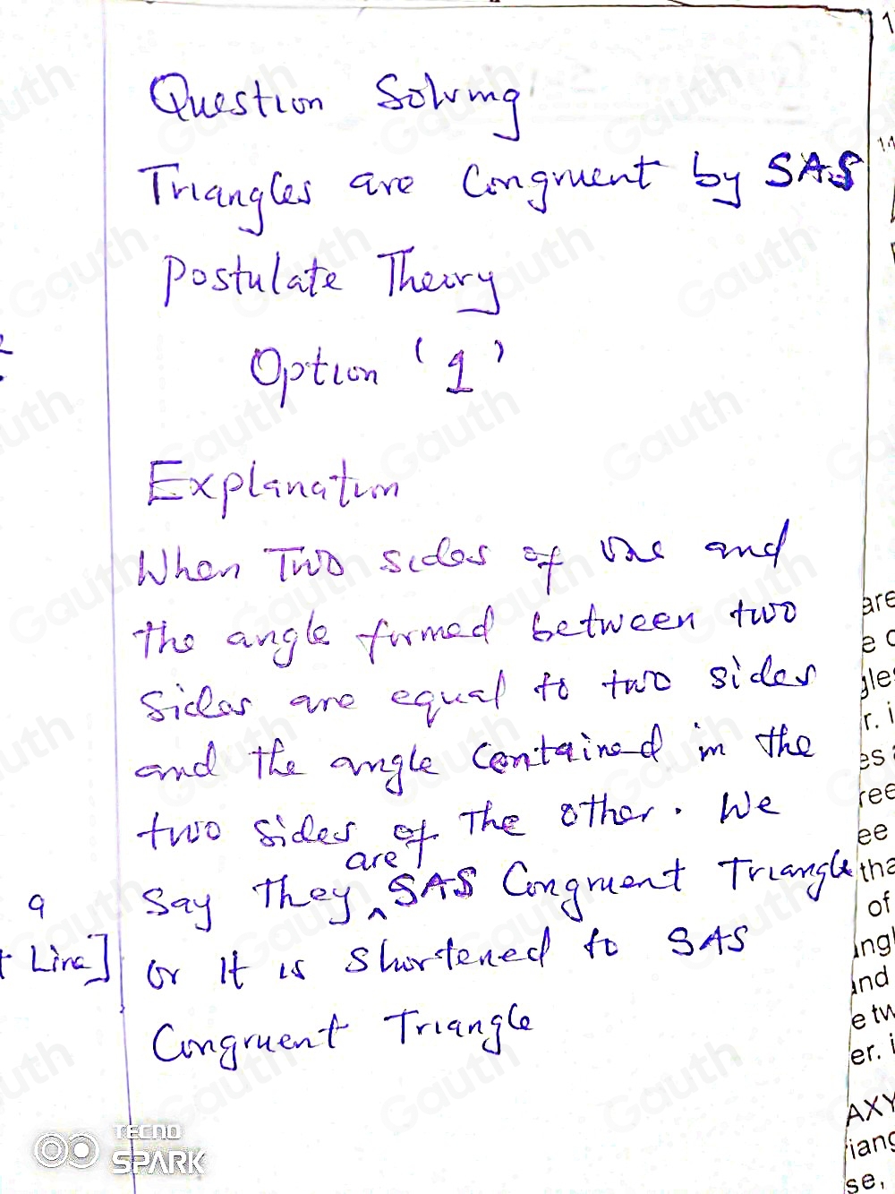 Solved: Triangles are congruent by SAS Triangles are congruent by ASA ...