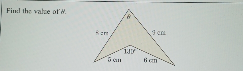 Find the value of θ: