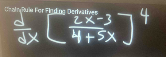 Chain Rule For Finding Derivatives