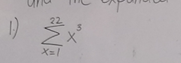 sumlimits _(x=1)^(22)x^3