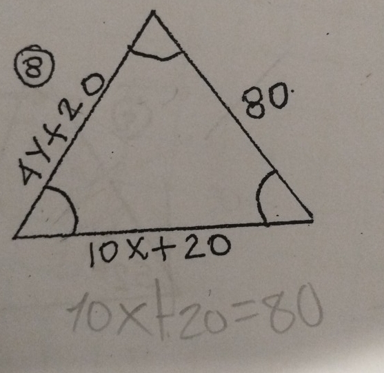 10x+20=80