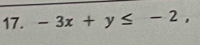 -3x+y≤ -2,