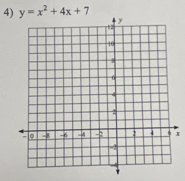 y=x^2+4x+7
x