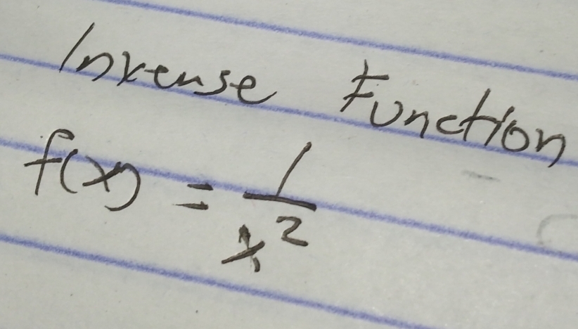 loreuse fonction
f(x)= 1/x^2 