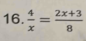  4/x = (2x+3)/8 