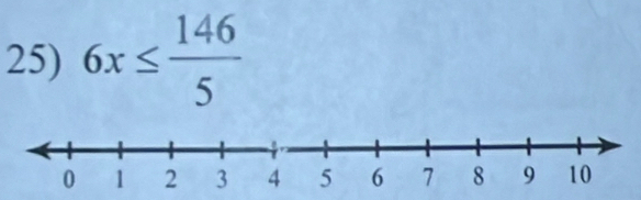 6x≤  146/5 