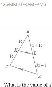 425-MKH07-O-N 1 -AMS
What is the value of x
1.