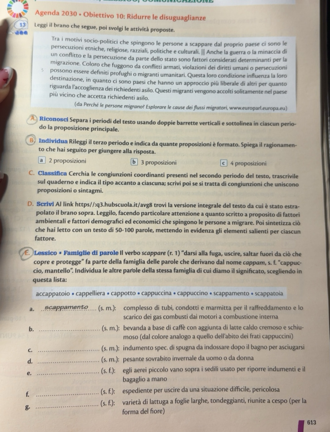 Risolto:Agenda 2030 • Obiettivo 10: Ridurre le disuguaglianze 13 Leggi ...