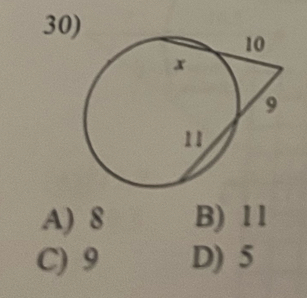 A) 8 B) 11
C) 9 D) 5