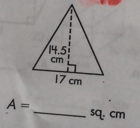 A=
sq. cm