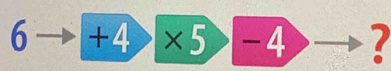 6
+4* 5>-4>-