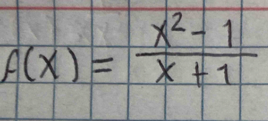 f(x)= (x^2-1)/x+1 