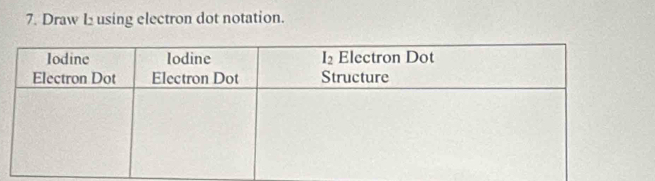 Draw L using electron dot notation.