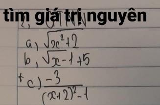 tìm giá trị nguyên