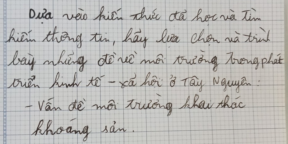 Dua véio hiēi thi dà hoc rà tù 
hién thèng tm, hág lua chan nà tind 
leg mhing dine me twing Zrengphat 
tuén hinh tē-xā hēi a Tay Neage 
Vān dè mái xuāāng hhai thao 
Khoang sàn.