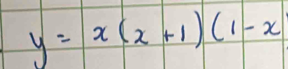 y=x(x+1)(1-x)