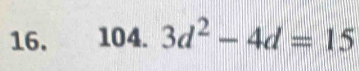 3d^2-4d=15