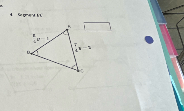 e,
4. Segment BC