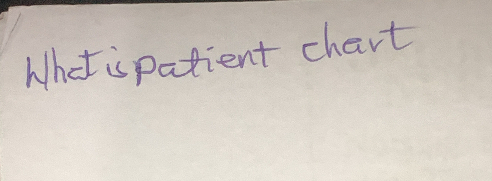 What is patient chart