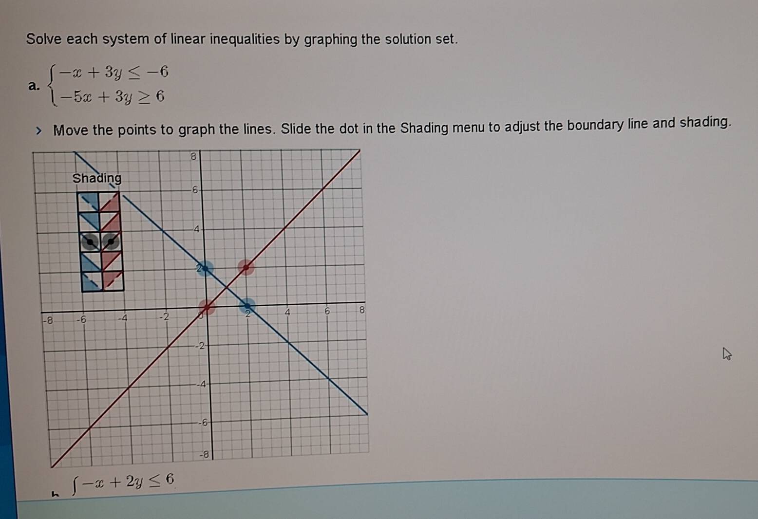 Gelöst:Solve each system of linear inequalities by graphing the ...