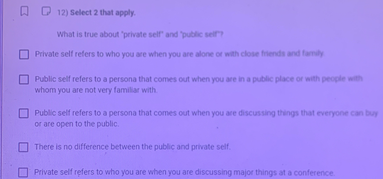 Solved: Select 2 that apply. What is true about 