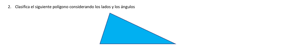 Clasifica el siguiente polígono considerando los lados y los ángulos