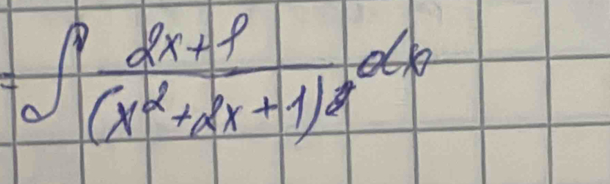 =∈t frac 2x+9(x^2+2x+1)^2dx