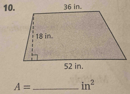 A= _
in^2