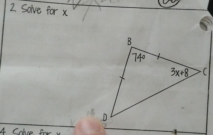 Solve for x
⑤
4 Colve for v