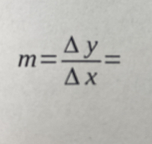 m= △ y/△ x =