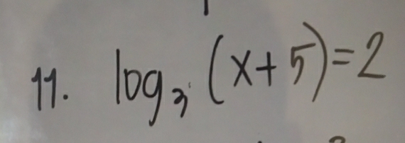 log _3(x+5)=2